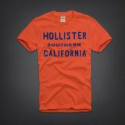 Tee shirt Hollister Orange Homme